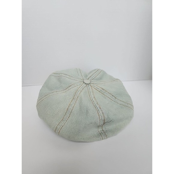 DAVID + YOUNG, Light Wash Denim Cabbie Hat, One Size - New - Picture 2 of 3